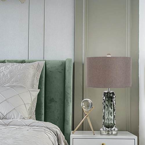 现代简约琉璃轻奢玻璃台灯设计师样板房个性主卧客厅样板房台灯