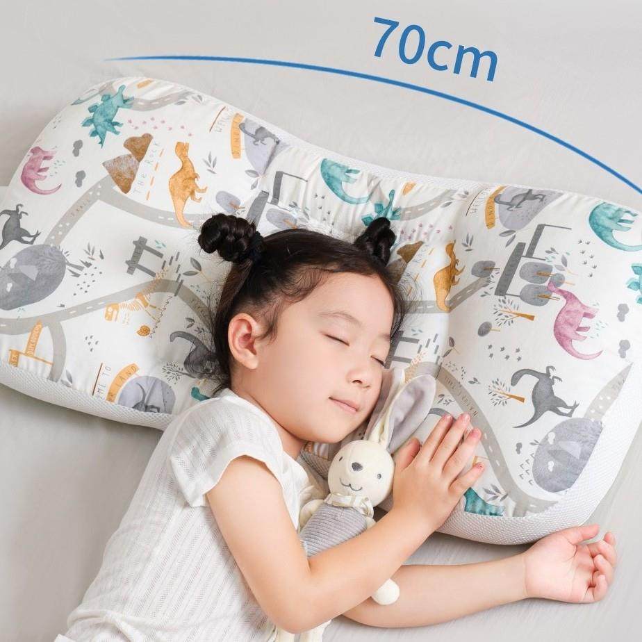 儿童枕护颈分区加长儿童枕头颈部乳胶颗粒填充1-12岁专用宝宝枕头