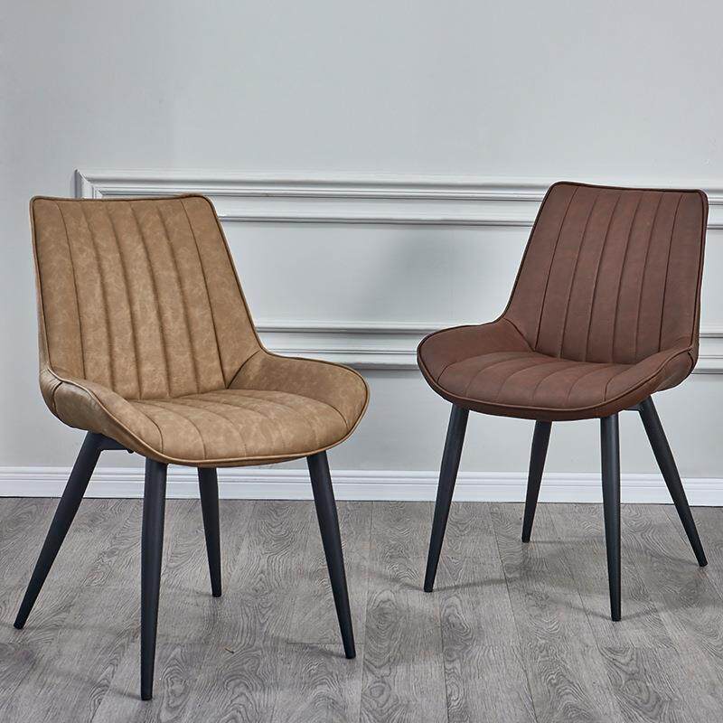 北欧休闲设计师办公椅创意铁艺简约美甲店现代软沙发餐椅靠背凳子