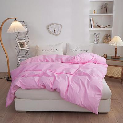 北欧简约素色1.8双人床上全棉被罩纯色纯棉被套单件150x200x230cm