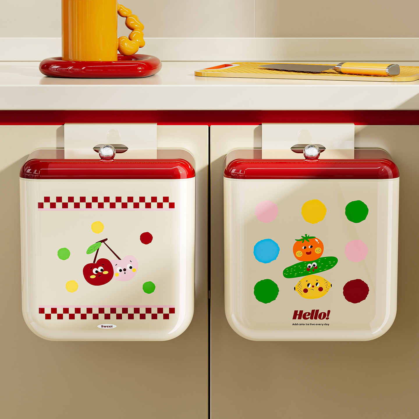 【2025新款】壁挂厨房垃圾桶