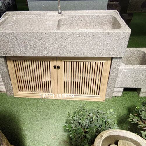 洗衣槽大理石户外一体柜洗衣池阳台室F外上海洗手盆花岗岩石材水