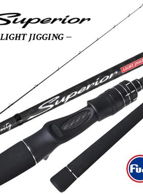 MADMOUSE新款潮流轻型快抽铁板竿1.9米富士导环近海船钓竿海钓杆