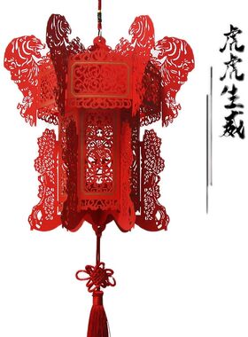 牛年新品12生肖剪纸宫灯春节元宵新年商场门R店装饰品一件可定制