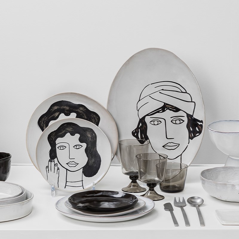 比利时Serax LA MERE手绘陶瓷西餐盘牛排O盘小众艺术家用菜盘摆盘