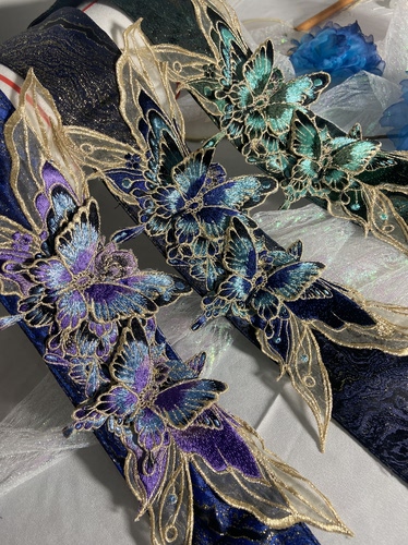 立体绣花蝴蝶腰带原创影视风汉服百搭