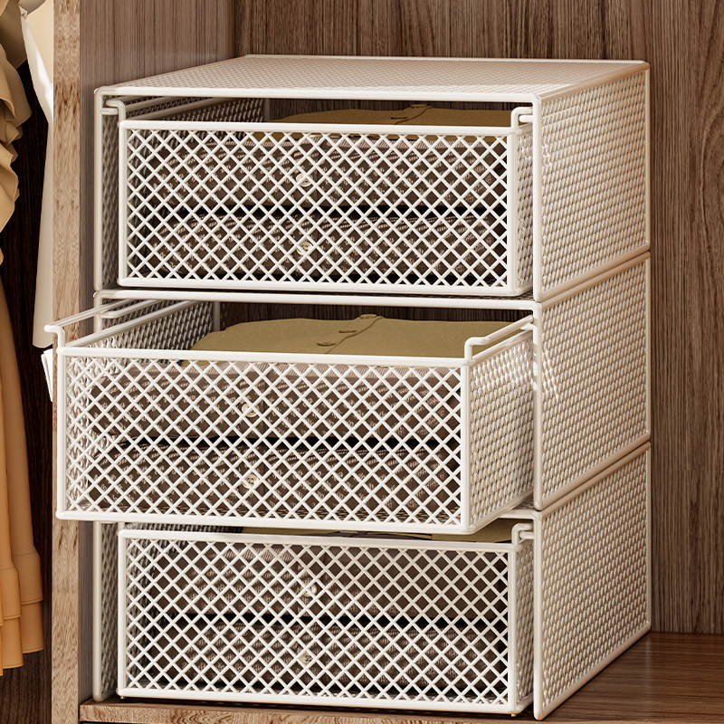 衣柜分层架家用厨柜内置物架铁艺带抽屉卧室衣橱整理隔板衣物收纳,收纳整理,整理架/置物架/收纳架,淘宝优惠券,粉丝福利购,淘宝优惠卷