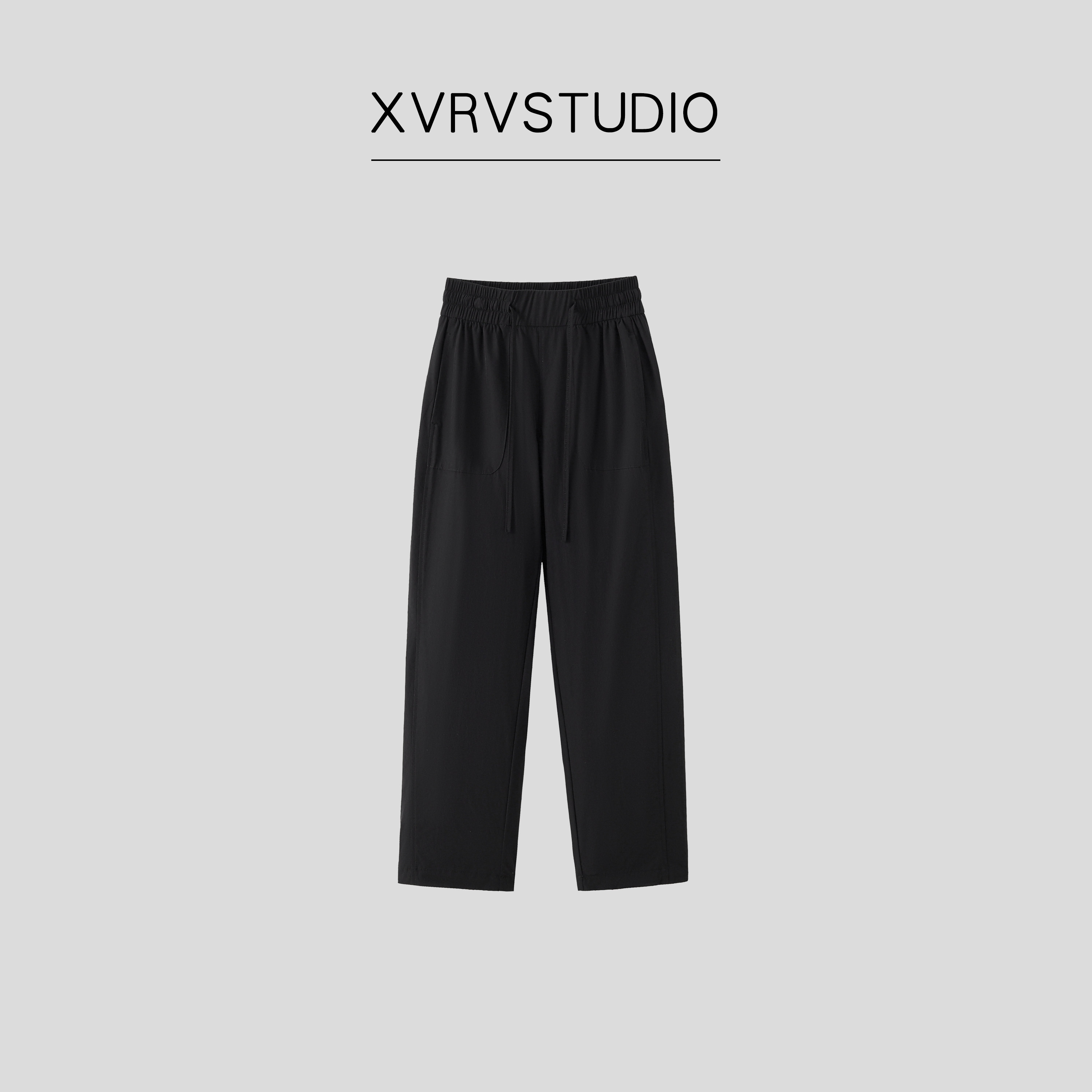 XVRV【秋上新】运动裤女松紧腰锥形裤中腰九分休闲裤遮肉显瘦裤子图片