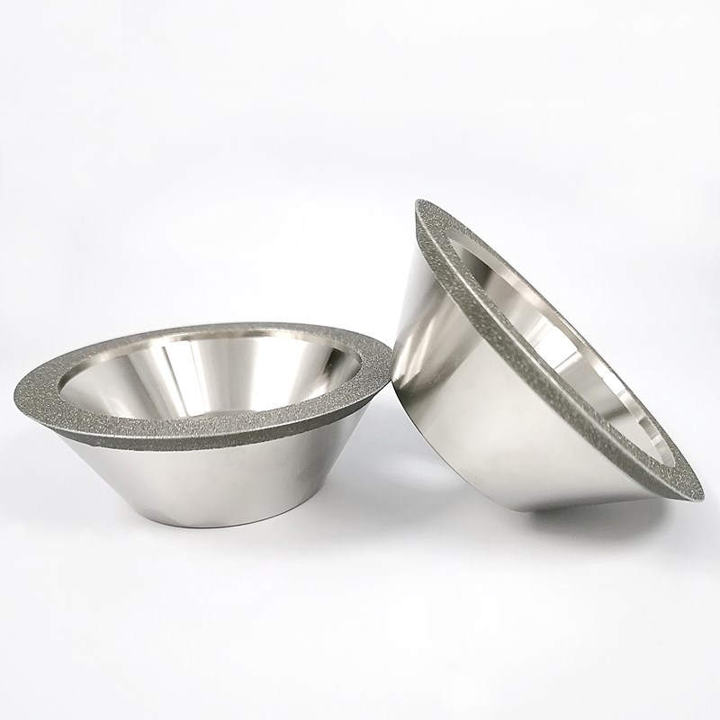 专业定制金刚石电镀砂轮非u标平行碗型砂轮磨钨钢沙轮合金磨刀机