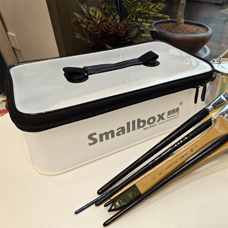 画具收纳盒水彩笔k备用颜料海绵水桶色彩用具全收纳加厚防水乾湿