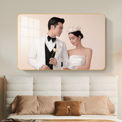 婚纱照相框挂墙洗照片相r框定制作床头结婚照全家福放大照片墙打