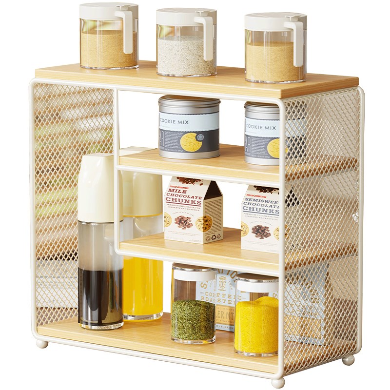 厨房多功能d调料架碗碟锅具一体式置物架台面佐料调味用品收纳神