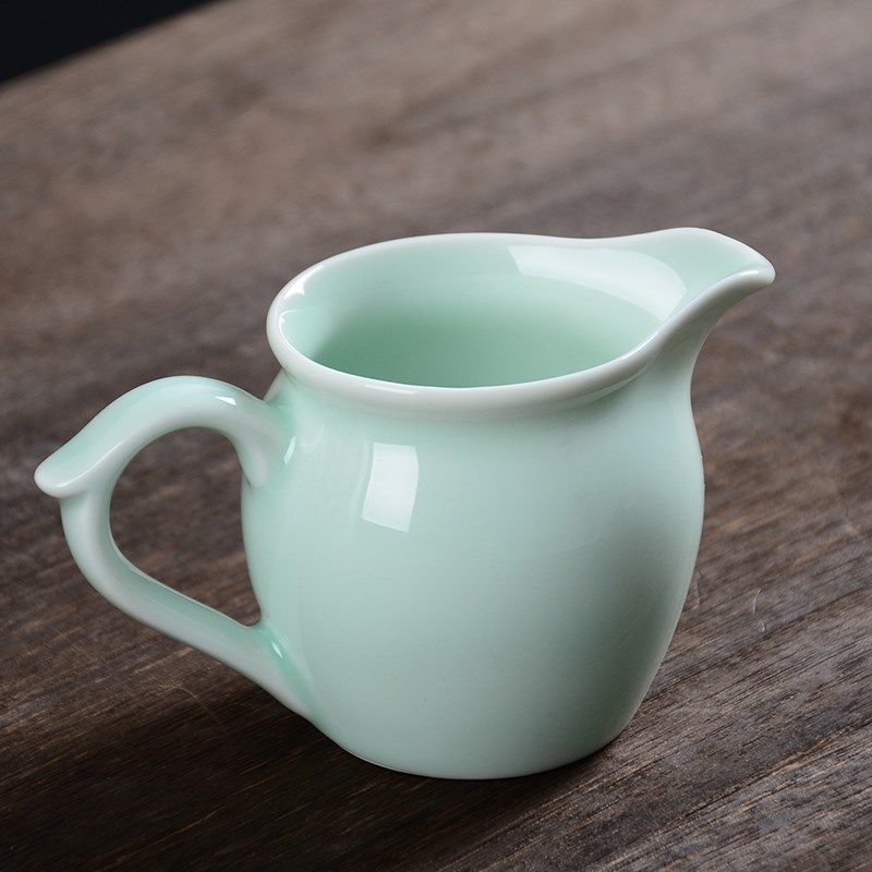 好茗天 陶d瓷公道杯 梅子青豆绿公杯 家用茶海分茶器 180毫升,餐饮具,公道杯,淘宝优惠券,粉丝福利购,淘宝优惠卷