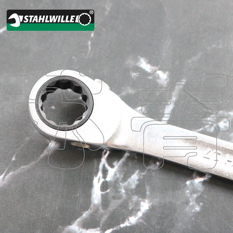 德国原装达威力STAHLWILLE细齿棘轮梅开扳手 可换向 15度角17系列