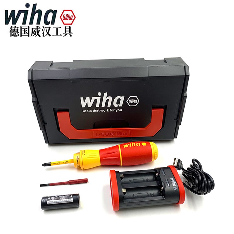 德国wiha威汉speedE二代绝缘智动螺丝刀套装十字多功能电动起子批