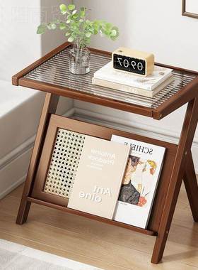 床边小几茶几头桌子沙发柜边边桌小户型出租房角ORU几玻璃小茶桌