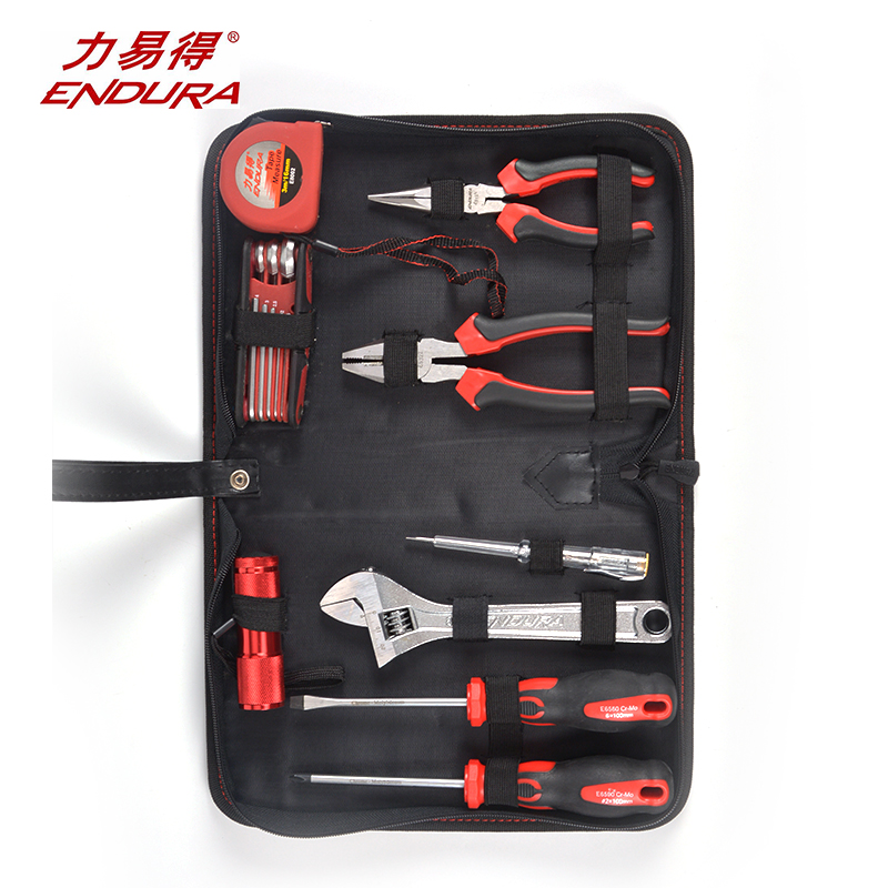 ENDURA力易得E1137便携式组套9件套机修汽修电讯家用随车电子工具