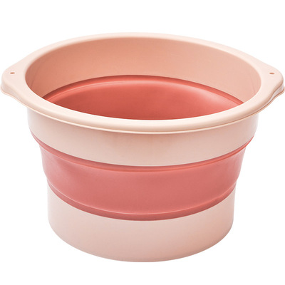 可折叠泡脚桶过小腿家用洗脚盆便携式宿舍儿童可爱按摩足浴桶加厚