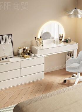 Tal窄3室0cm实梳妆超台岩斗MINGYU柜一体奶板油风卧转角书桌化妆