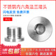 304不锈钢内六角法兰阻流塞闷头带边管堵丝堵油塞螺塞英制公制螺