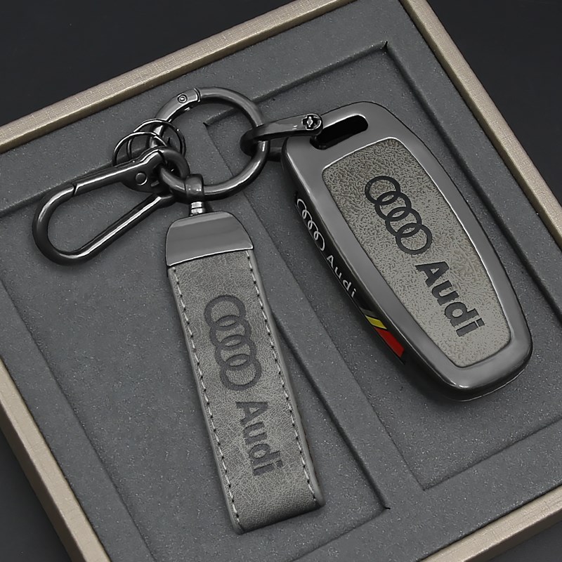 适用于24款奥迪q4etron钥匙套A3L车A6L a7l aN8扣Q8高档RS4壳A4L