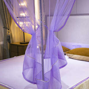 蚊帐三开门蒙古包儿童防摔公主坐床式1.2m1.5米拉链款家用1.8双人