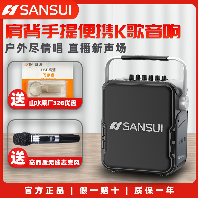 Sansui/山水T116肩背手提大功率团建音箱K歌路演广场舞户