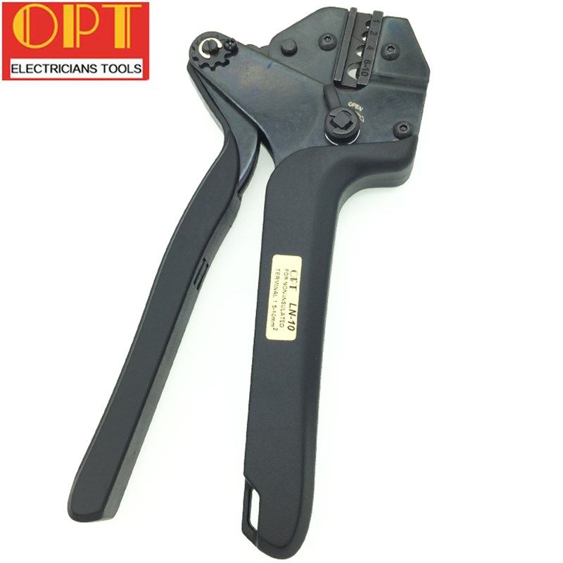 新款压线钳 原装台湾OPT棘轮压线钳 进口绝缘欧式裸端子压接工具