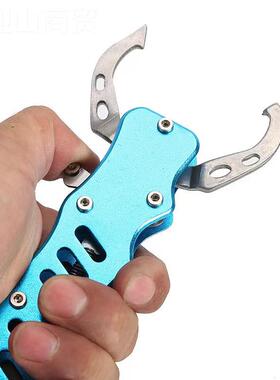 不锈控鱼器路鱼亚钳抓钢鱼器取带秤56374带尺控鱼钳渔器具钓鱼用