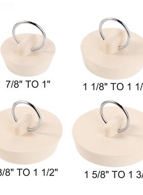 6件橡缸胶排23572水塞水适槽塞排水塞带拉环用于不同尺寸厨的浴房