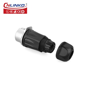 凌科LP20单孔2芯防水航空插头插座推拉自锁圆形防水电源连接器