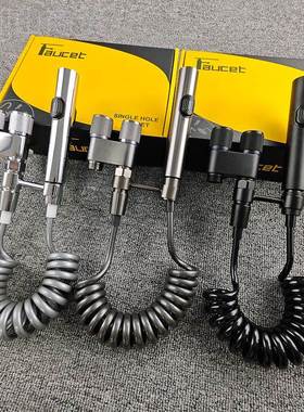 新款马桶伴侣喷套装EVY一进二角阀增压出喷枪枪卫生间家用冲 洗套