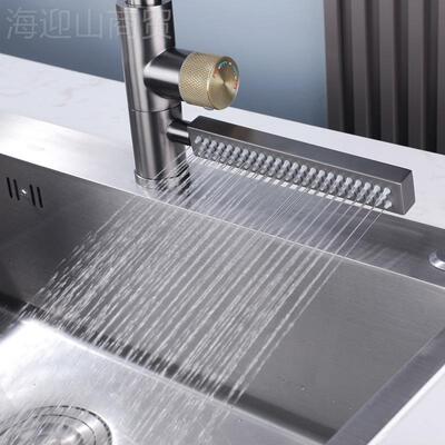 电商万新款不锈钢厨房用型拉式水56947龙头冷热防溅水洗通菜盆抽