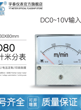 SD80指针米分表10V输入100m/min1500米/分dh80 cz80计米表1800120