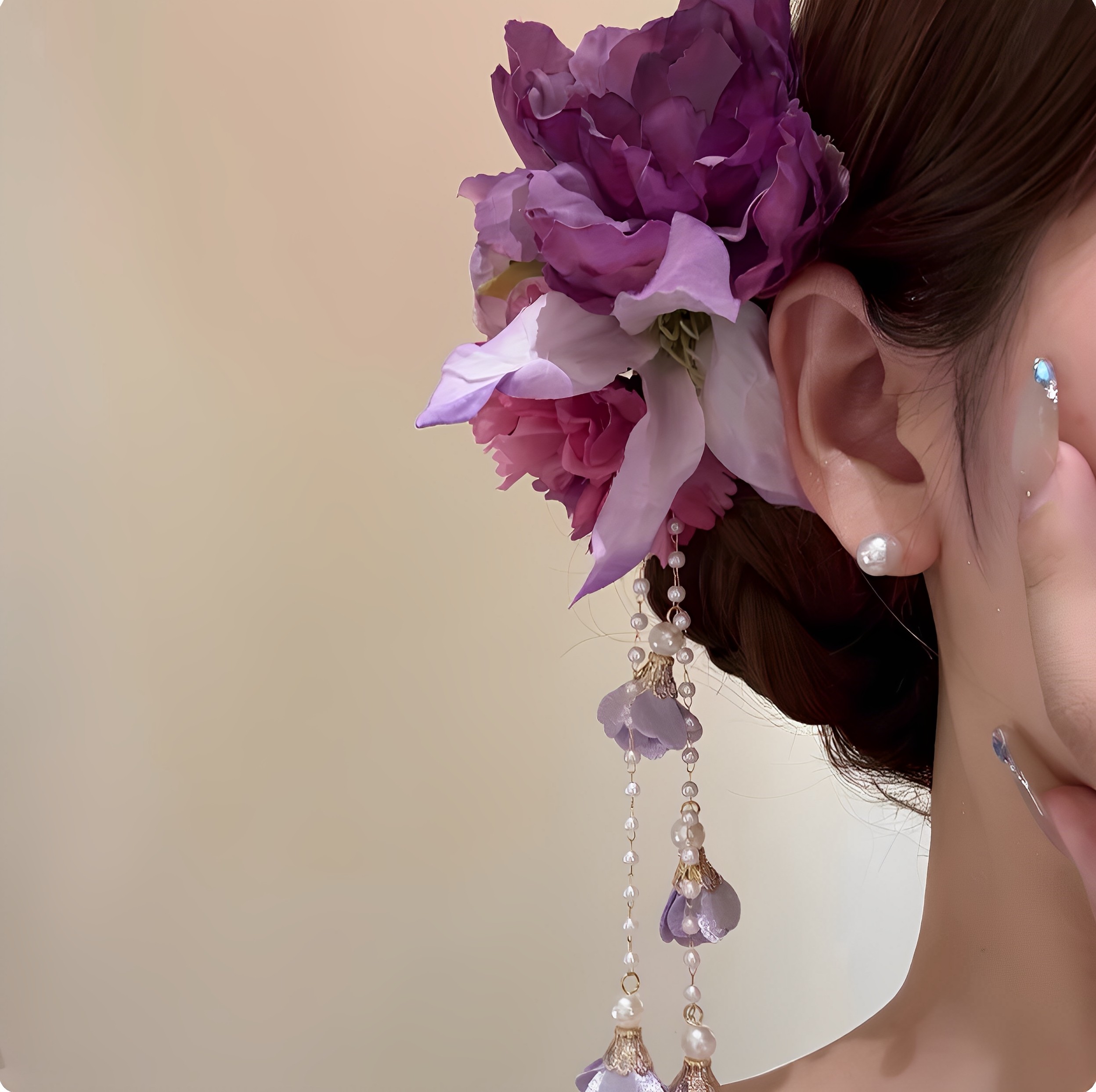 韵味紫~闪钻紫色花朵蝴蝶超仙氛围感气质侧边夹女度假风拍照头饰,模玩/动漫/周边/娃圈三坑/桌游,动漫手表/项链/饰品,淘宝优惠券,粉丝福利购,淘宝优惠卷