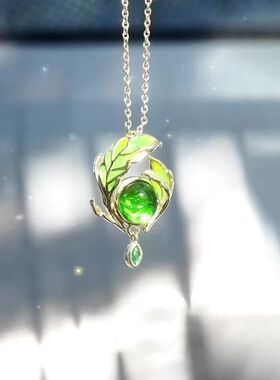 守护神瞳绿色琉璃草神瞳锁骨链