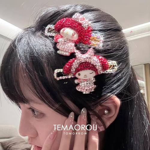 韩国东大门闪钻美乐蒂发夹可爱库洛米发卡少女发圈头饰发饰甜美风