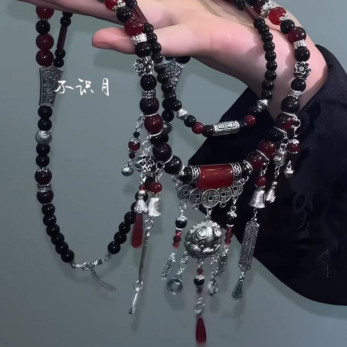 新中式国风串珠流苏叠戴项链