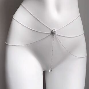 小心机性感多层腰链身体链女衣服装 饰辣妹胸链项链腰带配饰礼服链