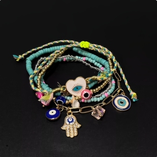 小红书同款vintage童话世界恶魔之眼手链叠戴小众高级感欧美手链