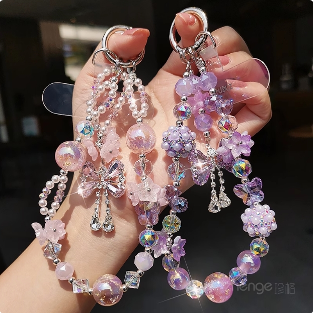 精品手作水晶宝石手机链