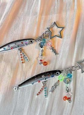 Fish Keychain 鱼钩钥匙扣背包挂件创意diy2025新款简约时尚配饰