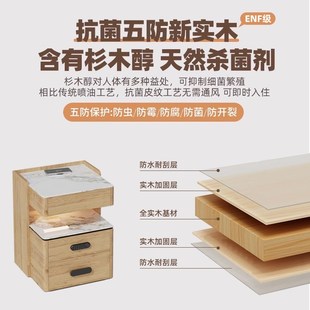 岩板指纹锁保险 带灯床头柜智能可充电o多功能轻奢高级感2024新款