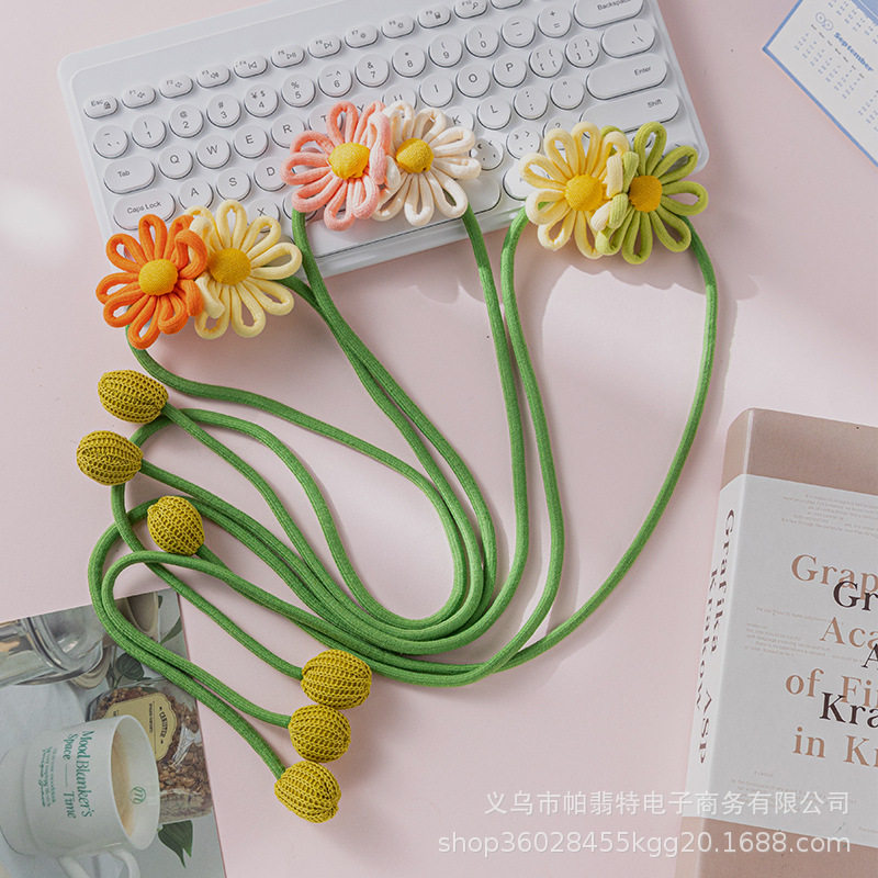 布艺针织花朵小清新毛衣胸花别针
