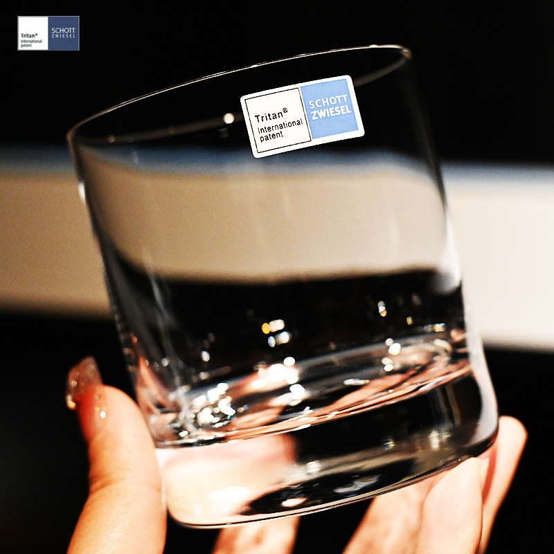 水晶玻璃杯高端花纹威士忌杯子