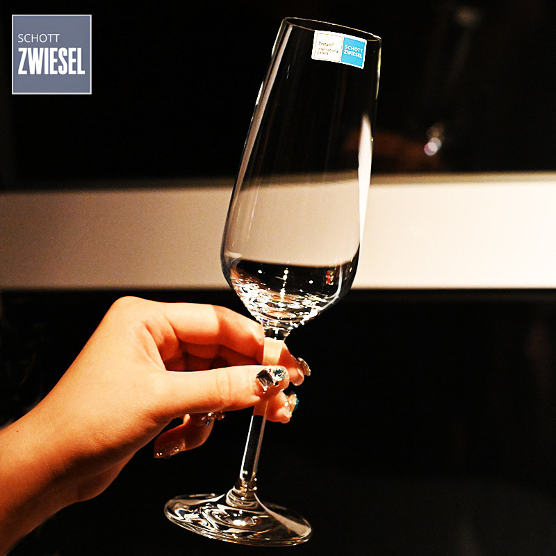 德国SCHOTT进口水晶玻璃高脚香槟杯起气泡甜酒杯白葡萄酒杯子家用