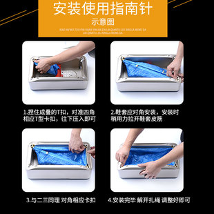 套机加特厚塑t料防水家用一次性不织布布鞋 T型全自动鞋 套t型卡扣