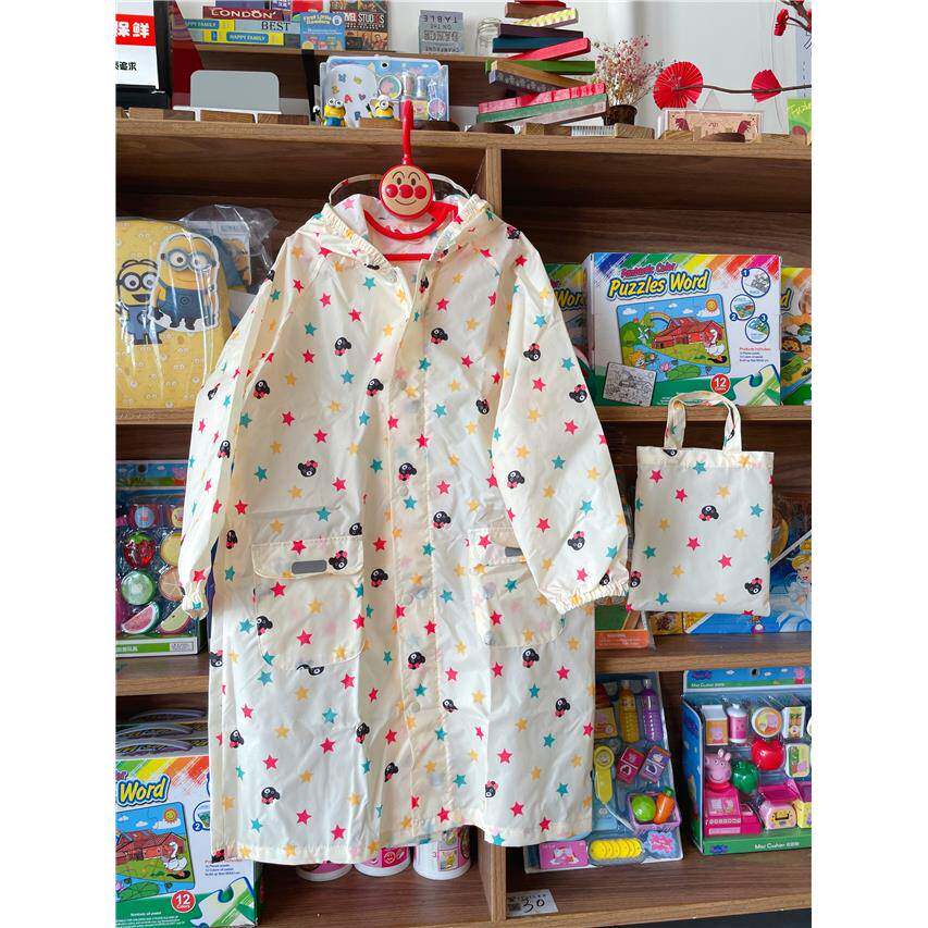 出口日本儿童雨衣轻薄速干透气男女孩幼儿园雨披小学生书包位雨衣