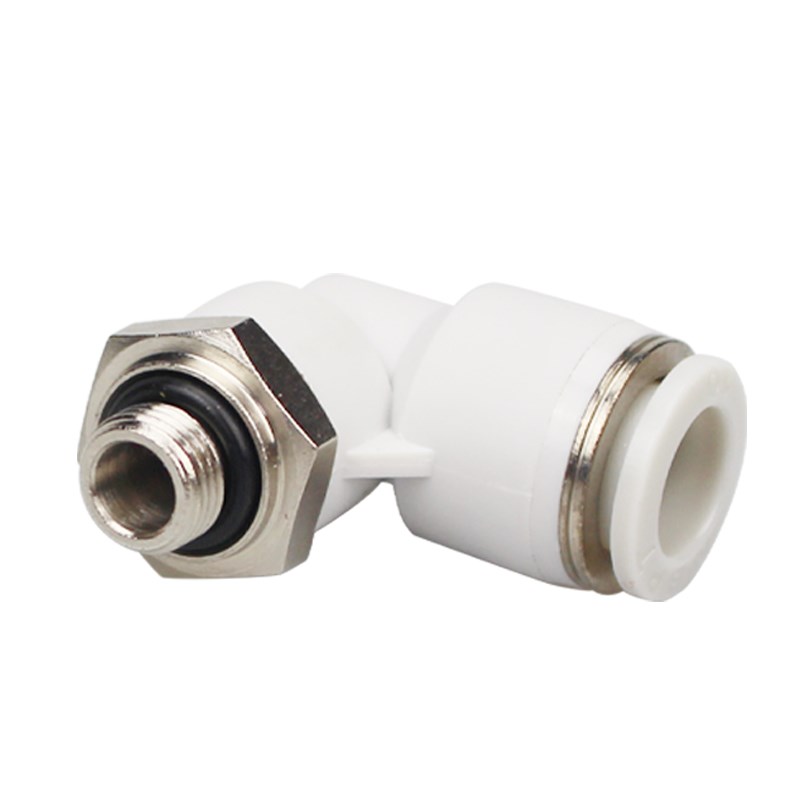 气动快插气c管接头PL8-G02带密封圈PL6-G01 G03G螺纹弯头L型直通