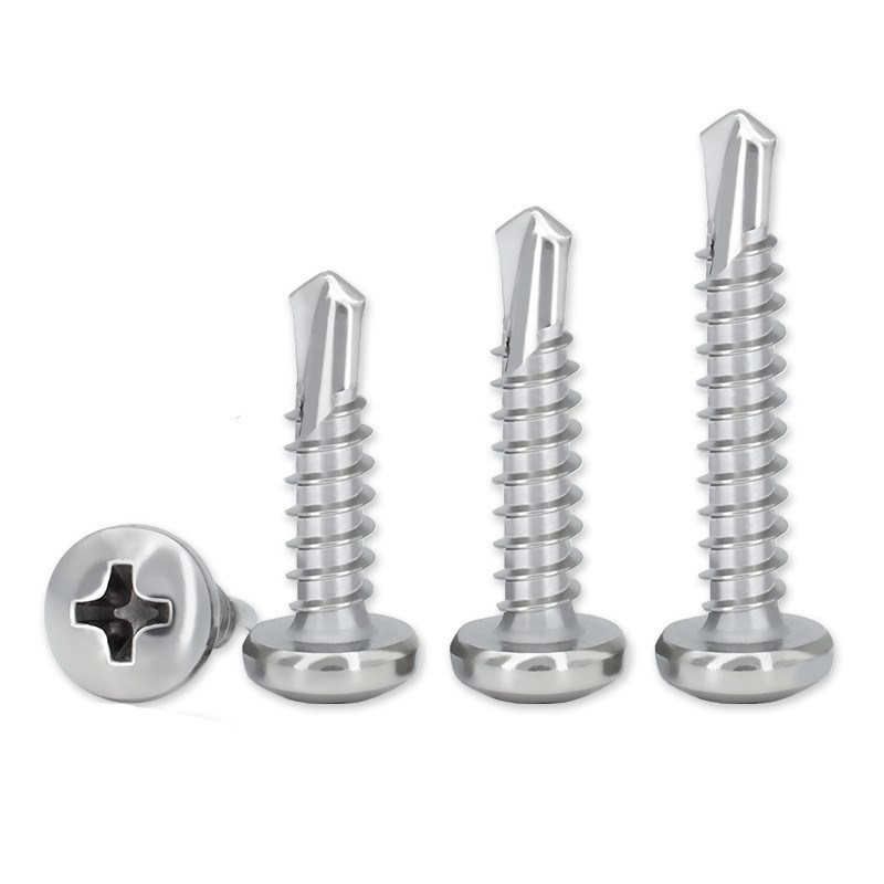 410不a锈钢十字盘头钻尾螺丝半圆头燕尾自攻螺钉M3.5M3.9M4.2-M6.